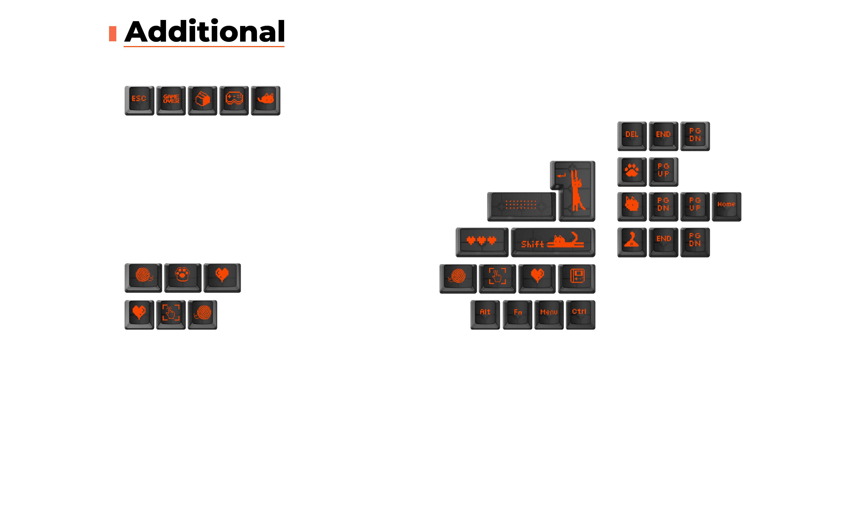 Pixel cat - Frosted translucent effect keycaps