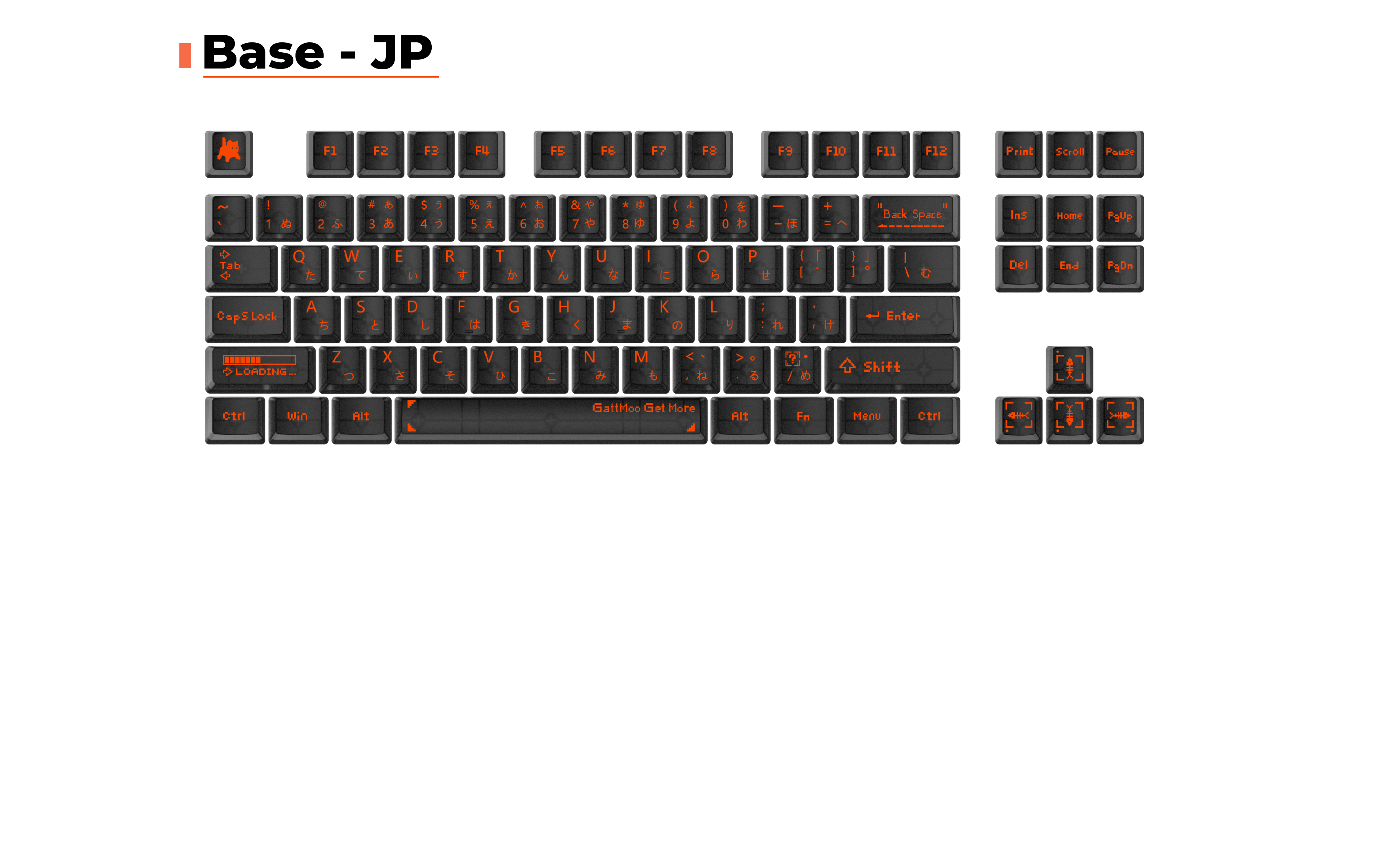 Pixel cat - Frosted translucent effect keycaps