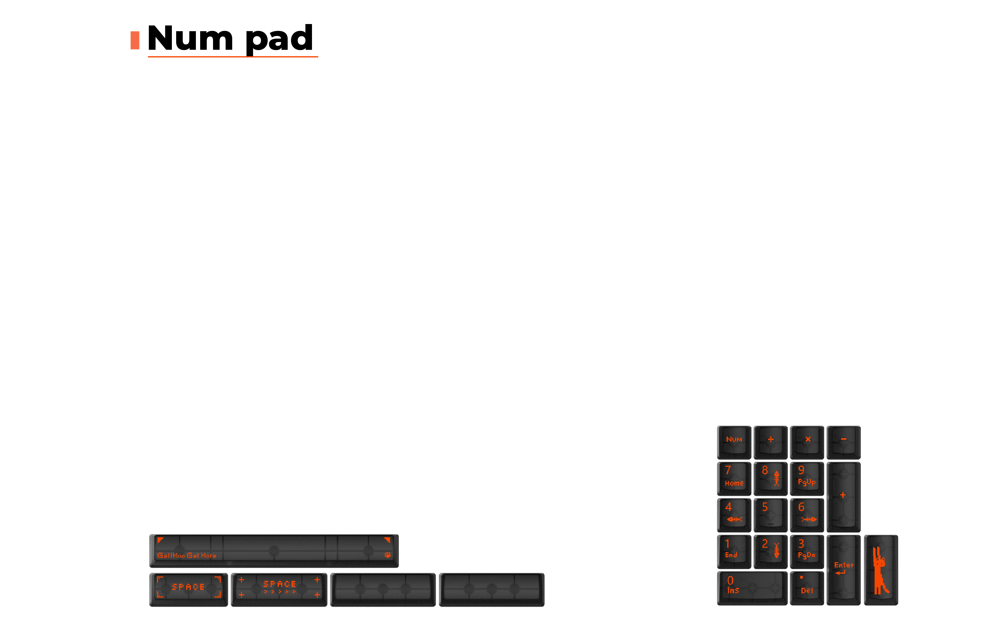 Pixel cat - Frosted translucent effect keycaps