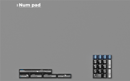 Space exploration - Metallic texture keycaps